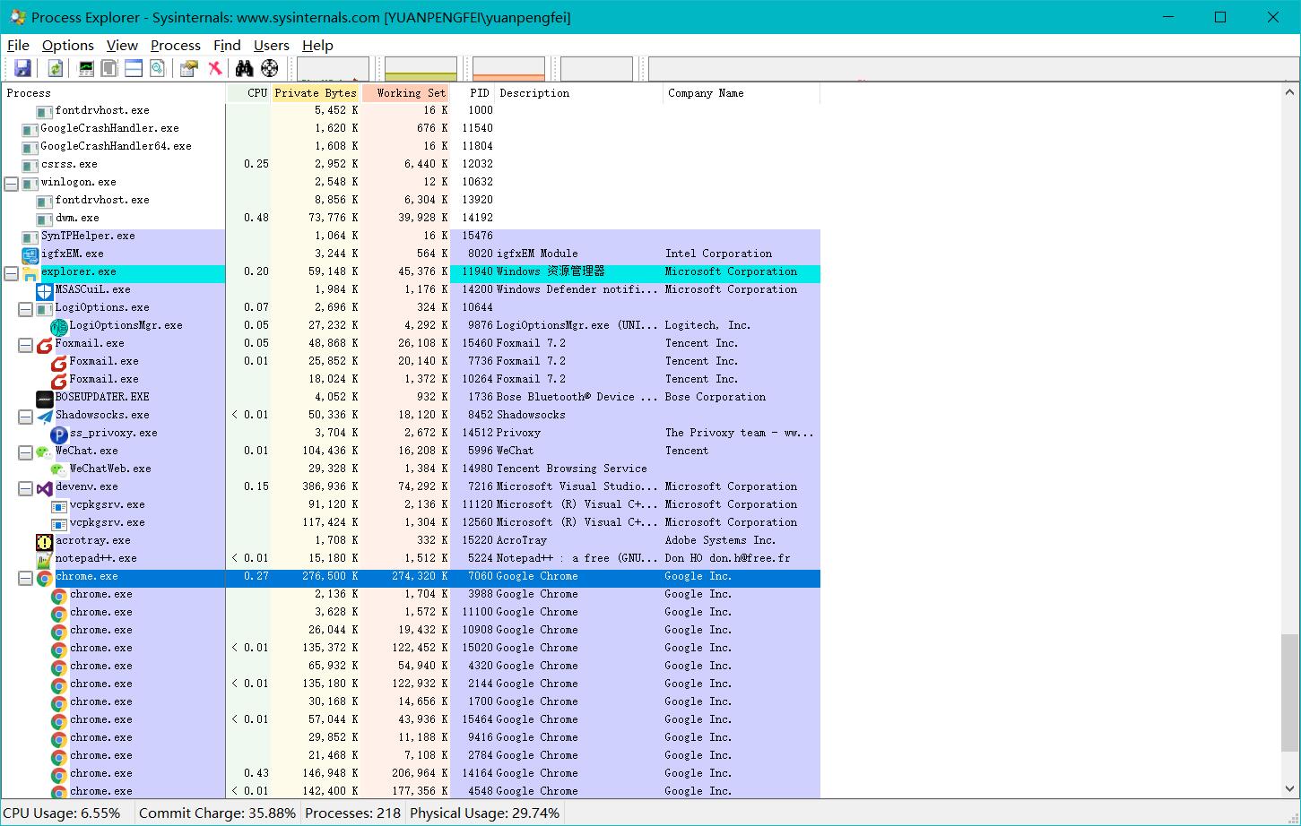 【精品软件】windows下进程分析工具process explorer